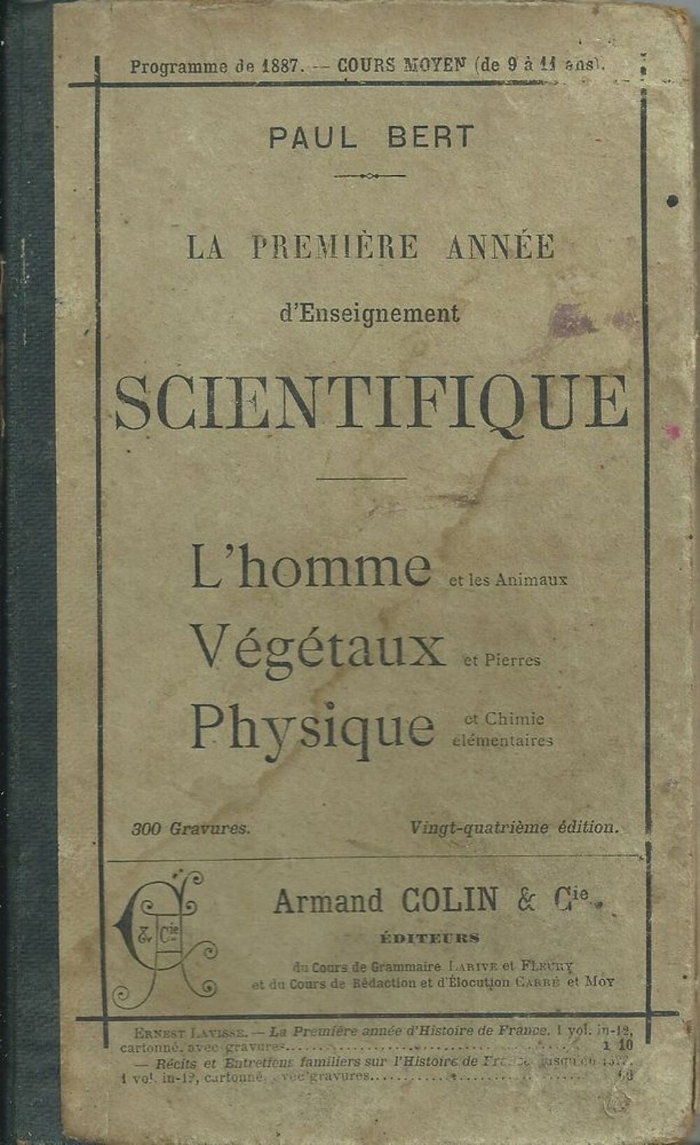 1 lot de 4 livres scolaires 1887 &agrave; 1949 Livres et BD