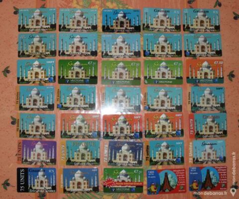35 cartes tlphoniques prpayes sur le Taj Mahal 17 Montreuil (93)