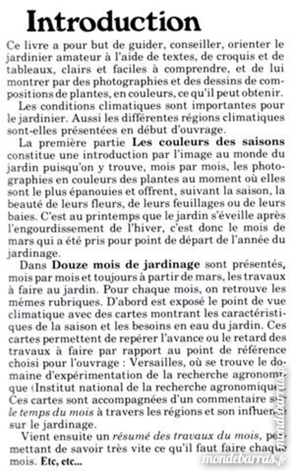 CALENDRIER DU JARDINAGE Livres et BD