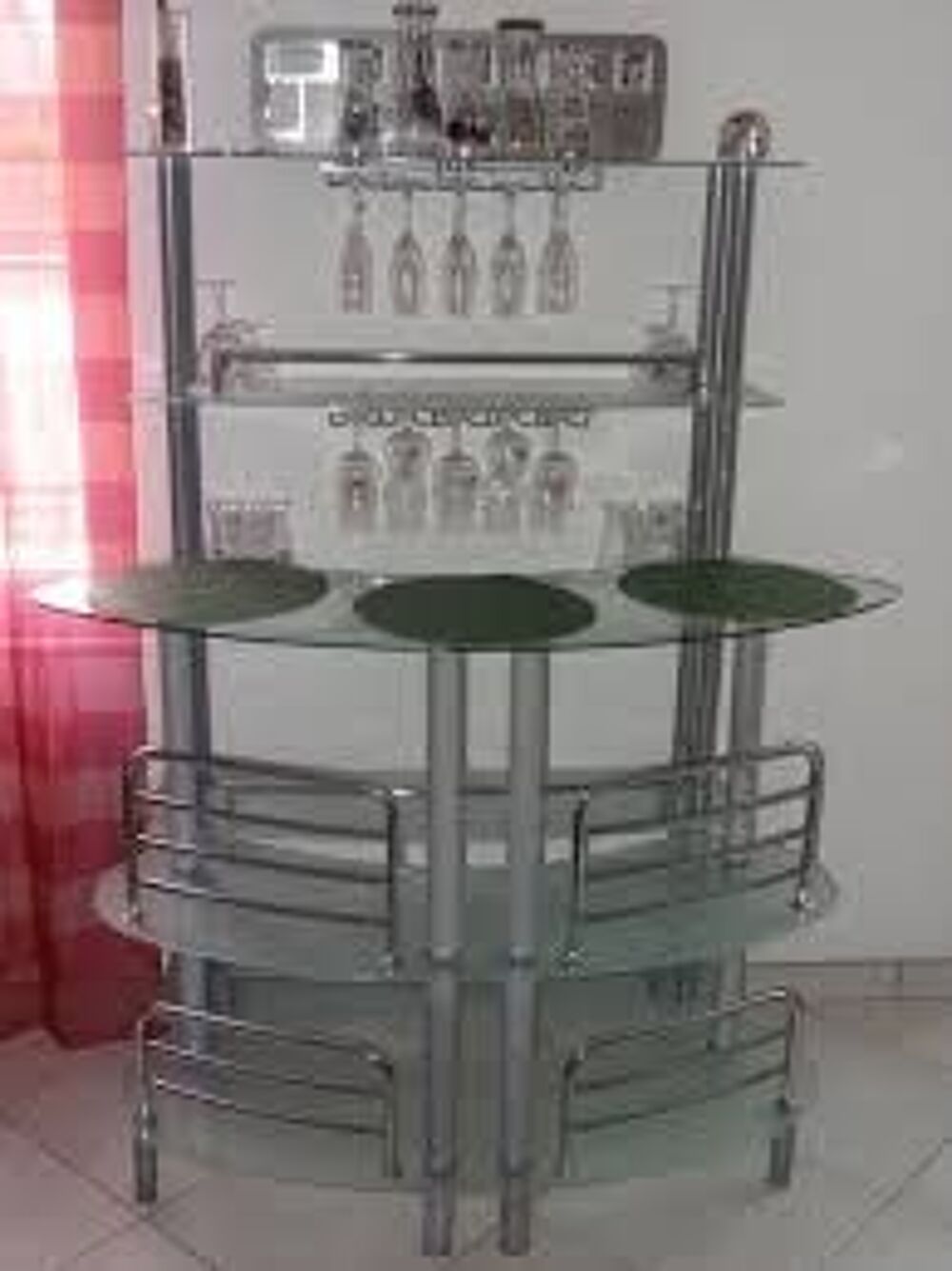 &eacute;tag&egrave;re bar en verre Meubles