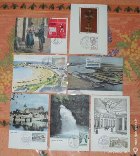 7 cartes postales Premier Jour avec timbre oblit�r 18 Montreuil (93)