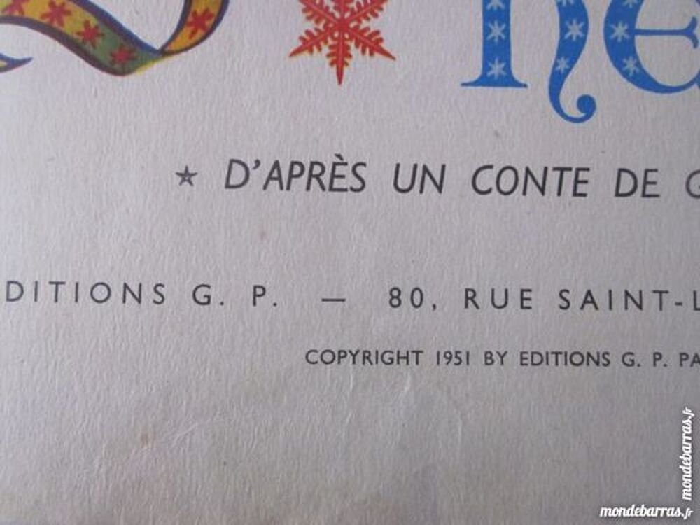 BLANCHE NEIGE 1951 livre d'enfant Livres et BD