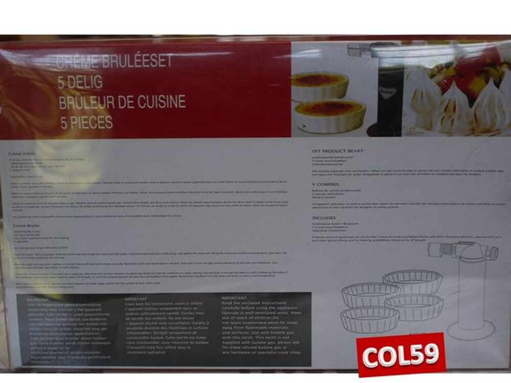 Coffret CREMES BRULEES + BRULEUR DE CUISINE neuf Cuisine
