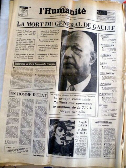 L'Humanite 11 Novembre 1970 20 Viriat (01)