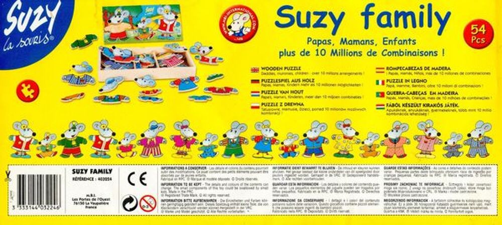 Puzzle en bois de Suzy la souris et sa famille Jeux / jouets