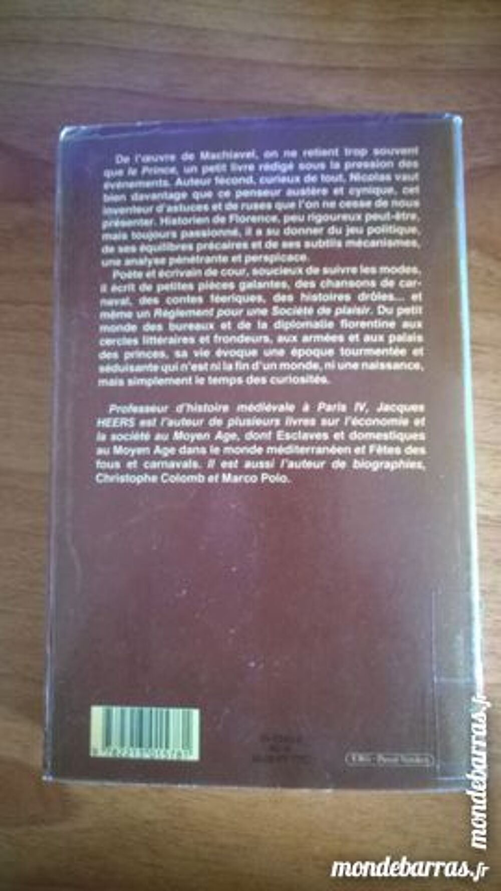 Jacques Heers - Machiavel Livres et BD