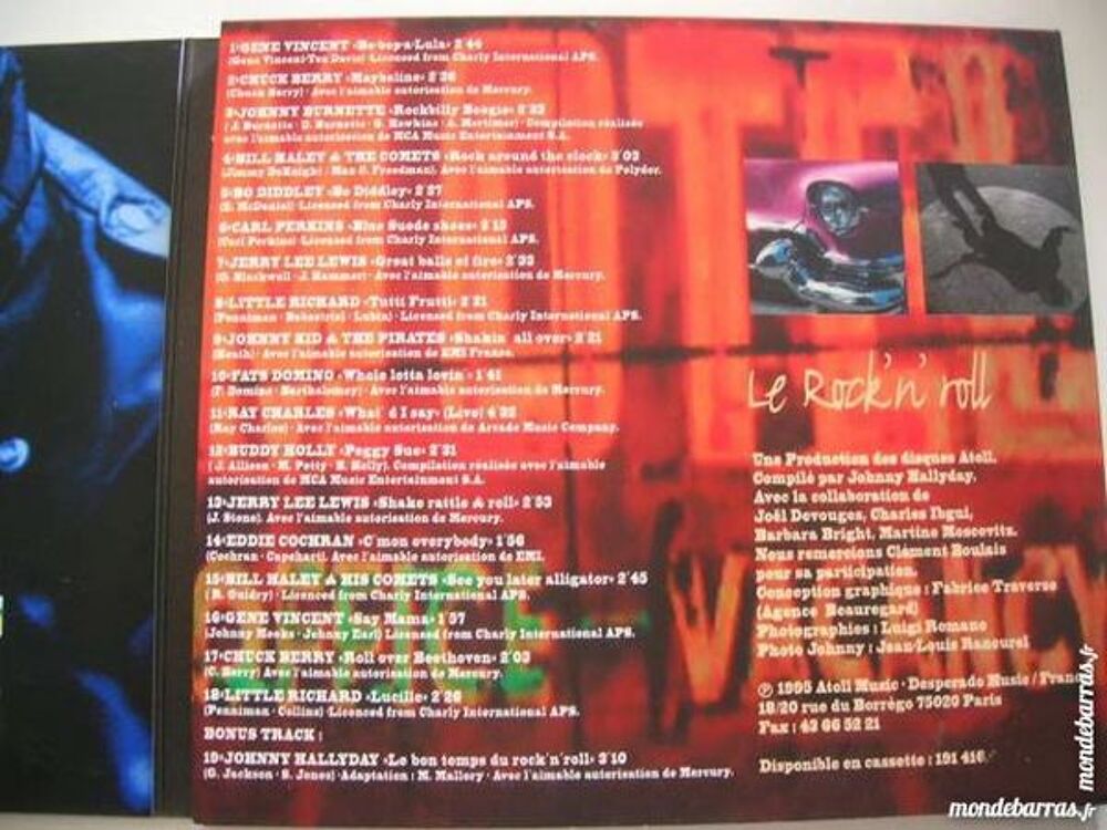 CD JOHNNY HALLYDAY pr&eacute;sente TOUTE LA MUSIQUE QUE J'AIME CD et vinyles