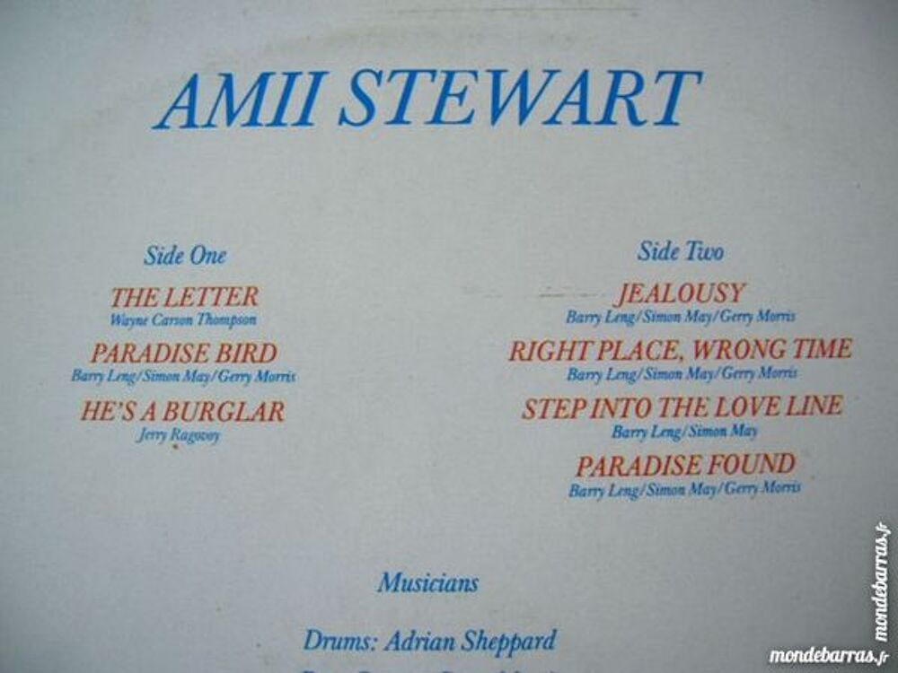 33 TOURS AMII STEWART Paradise bird CD et vinyles