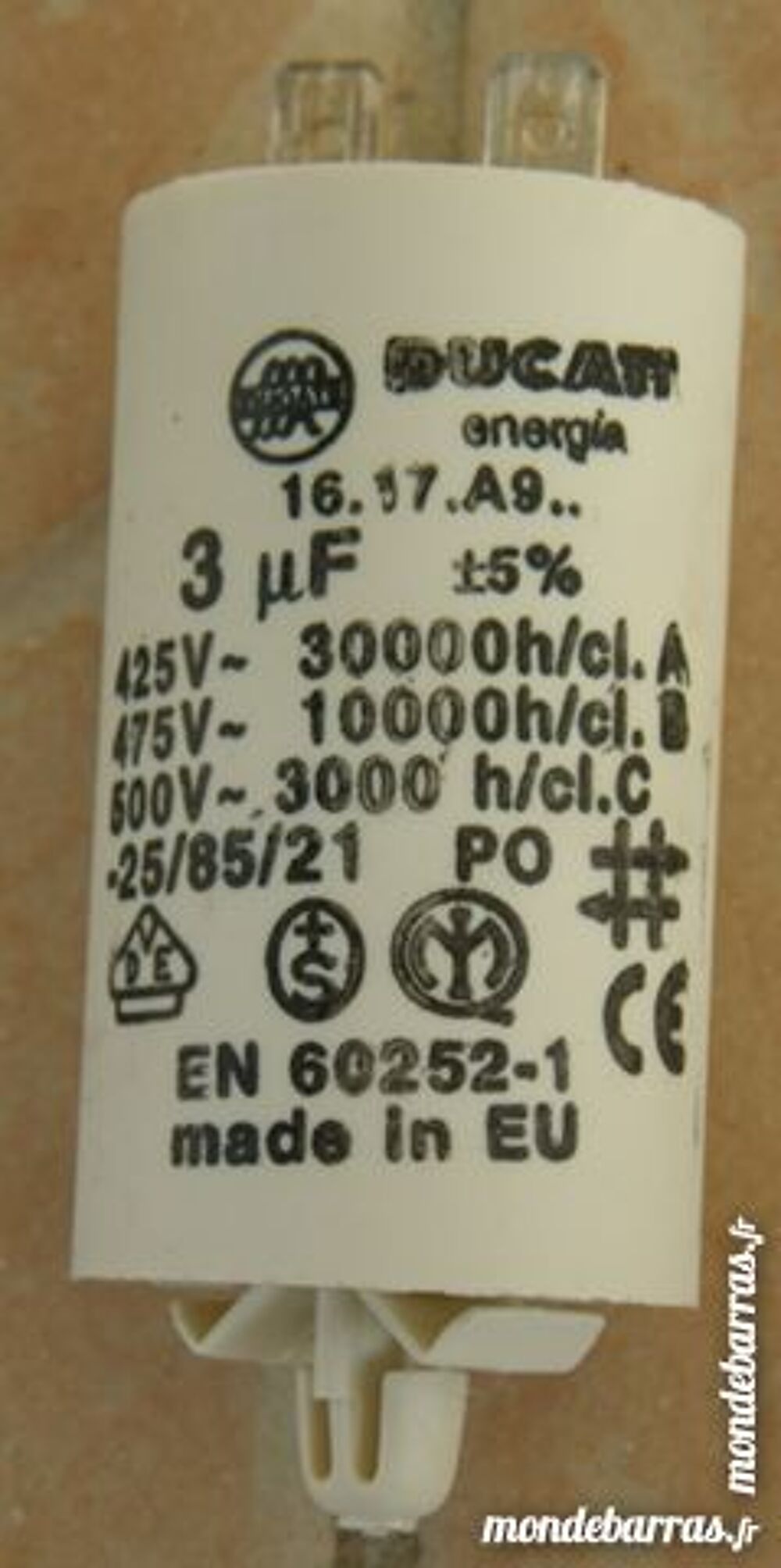 Condensateur de d&eacute;marrage Electroménager