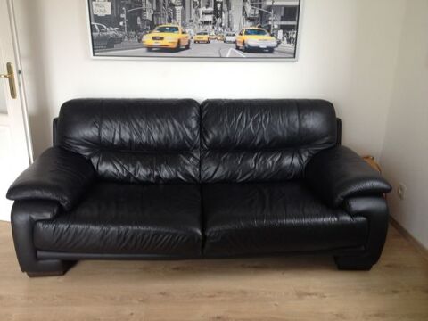 Canap cuir noir 100 Slestat (67)