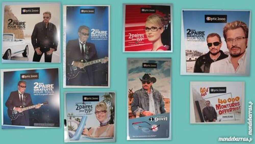 AFFICHE OPTIC 2000 Johnny HALLYDAY 