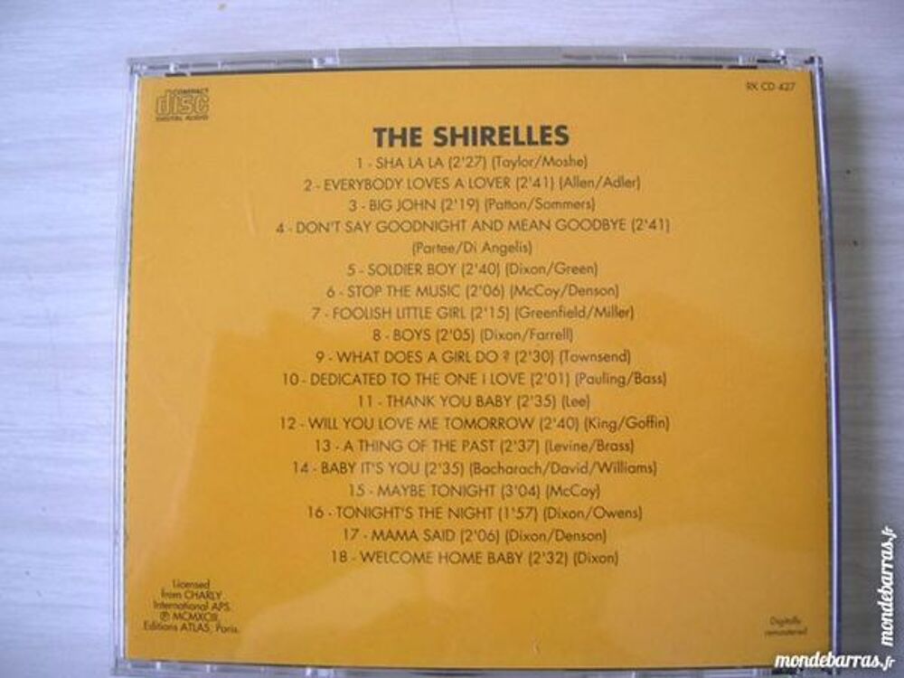 CD THE SHIRELLES Will you love me tomorrow CD et vinyles