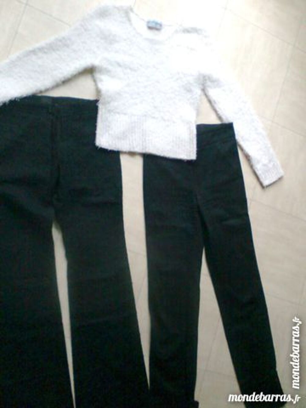 2 pantalons noirs - 1 pull blanc - 38 - zoe Vêtements
