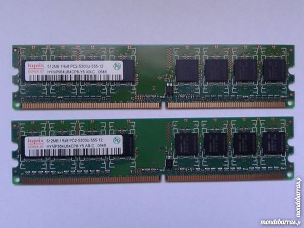 Barrette memoire DDR2 (PC2) 512 Mo Matériel informatique