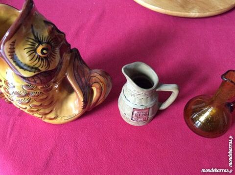 Trois pichets Vallauris St Uze et verre soufflé 22 Gif-sur-Yvette (91)