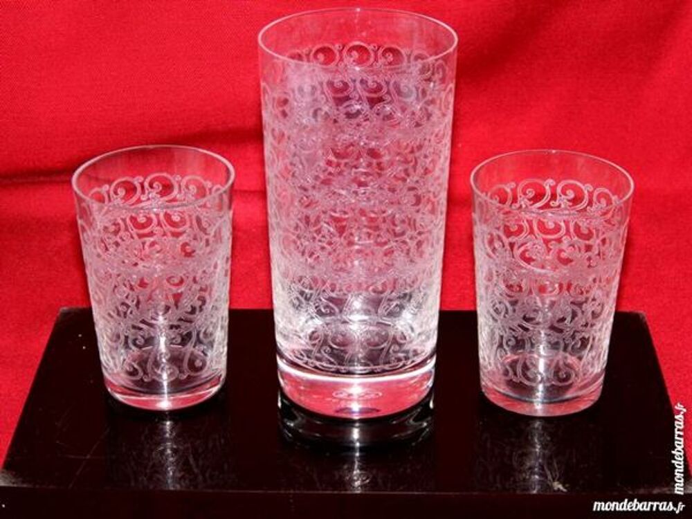 3 verres cristal BACCARAT ROHAN EMIN FRANCE Cuisine