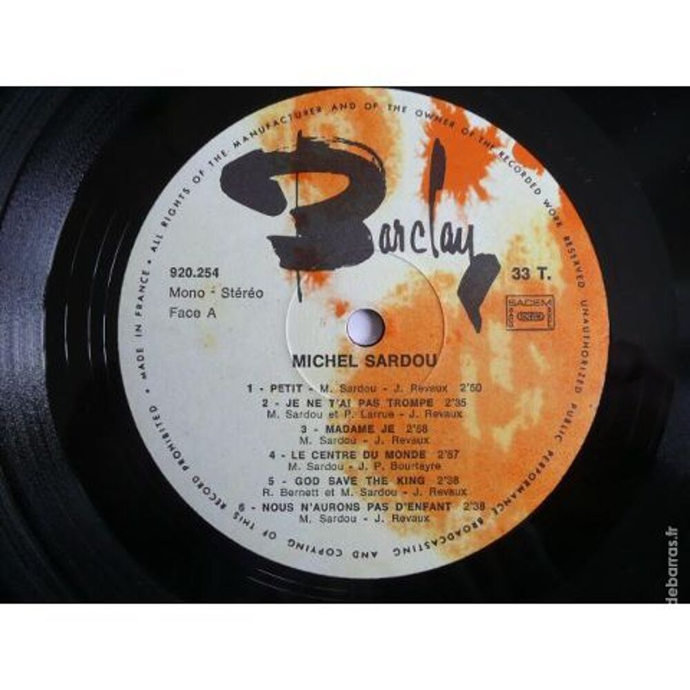 Michel Sardou &laquo; Petit / Les ricains &raquo; CD et vinyles