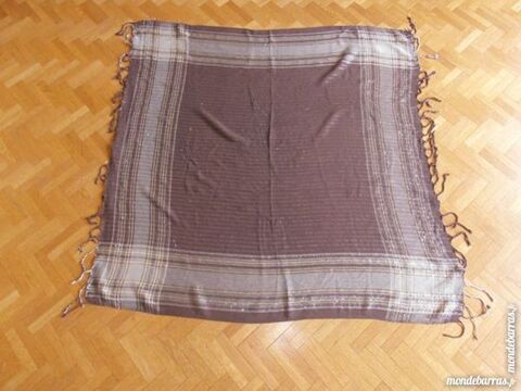 Kéfié marron et vert fils argentés 10 Tours (37)