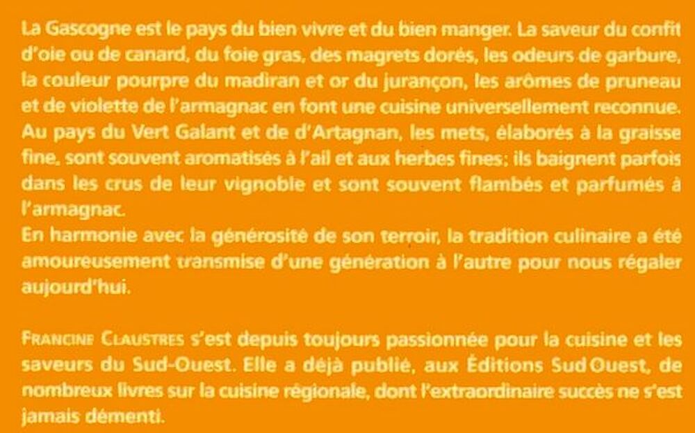 GASCOGNE - la cuisine gasconne /prixportcompris Livres et BD