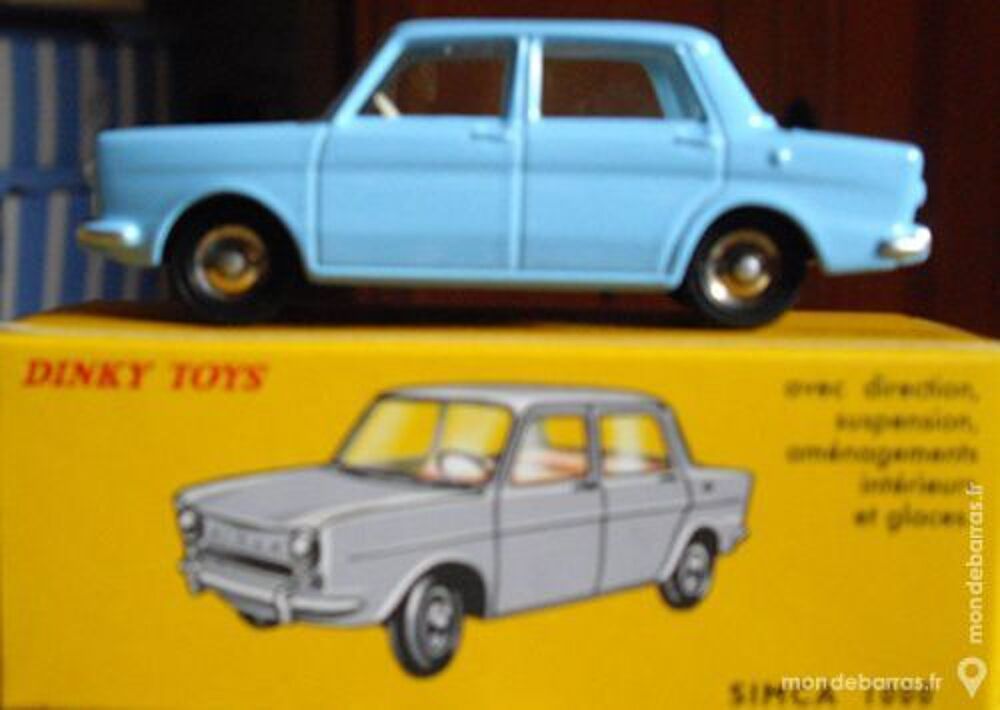 Simca 1000 Bleu Dinky Atlas 1/43 Neuf Boite Jeux / jouets