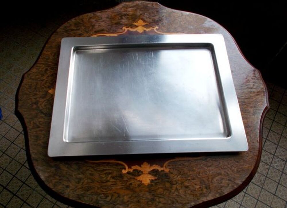 Plateau plat en inox longueur 48cm largeur 36cm Cuisine