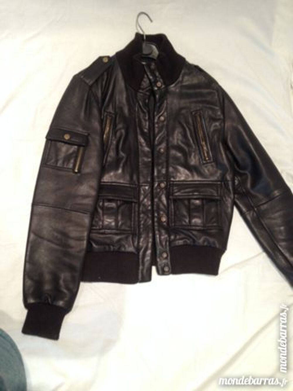 Veste en cuir noire Pimkie Vêtements