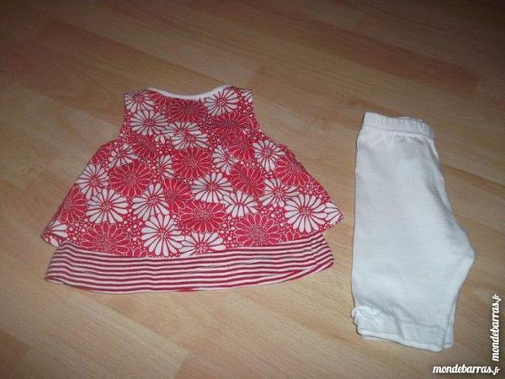 Ensemble tunique et legging court &eacute;t&eacute; T. 3 mois Vtements enfants