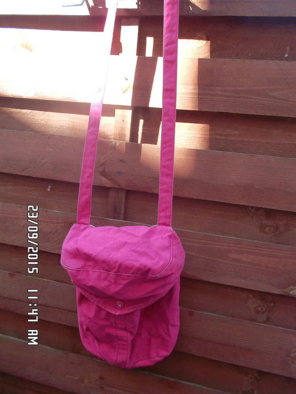 SACOCHE ROSE EN BANDOULLIERE*JUSTE 3E*KIKI60230 Maroquinerie