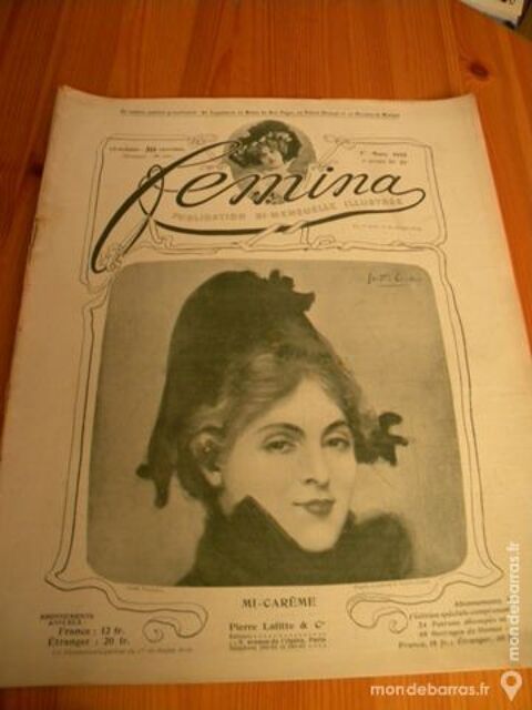 Revue Fmina du 1er mars 1902 n27 8 Villeurbanne (69)