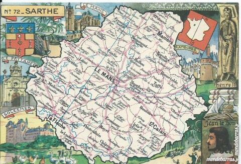 carte 1 cpsm département 72 7 Tours (37)