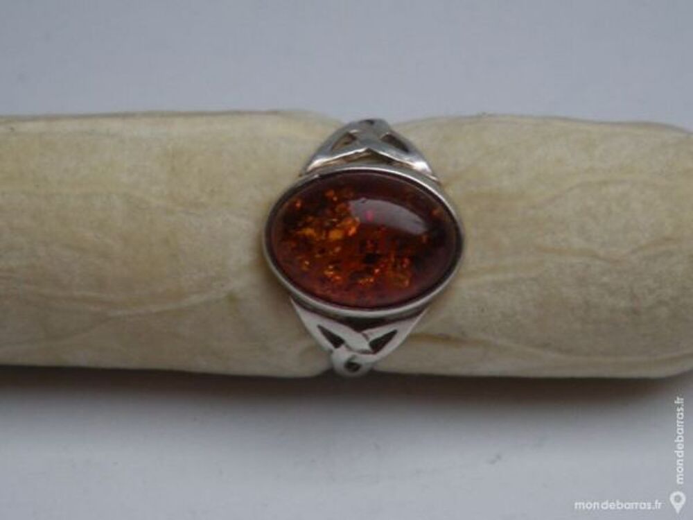 Bague argent et ambre taille 55 Bijoux et montres