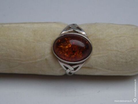 Bague argent et ambre taille 55 30 Montluon (03)