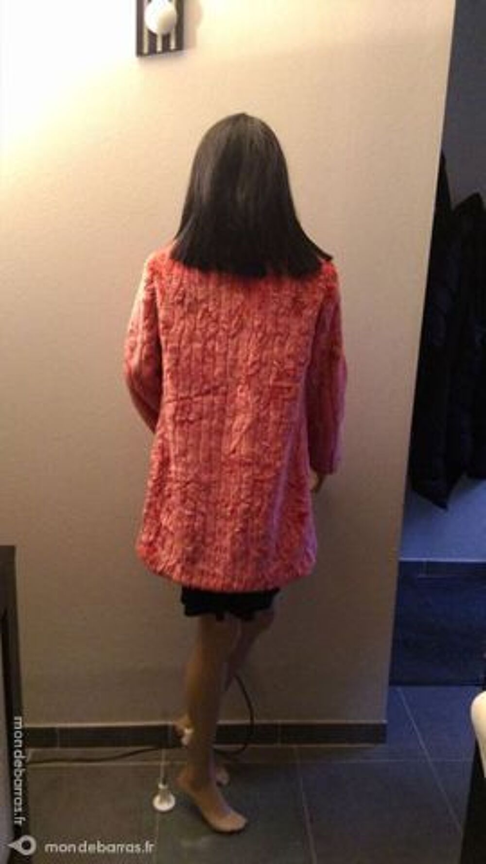SUPERBE manteau de fourrure rose TOPSHOP T38 NEUF Vêtements