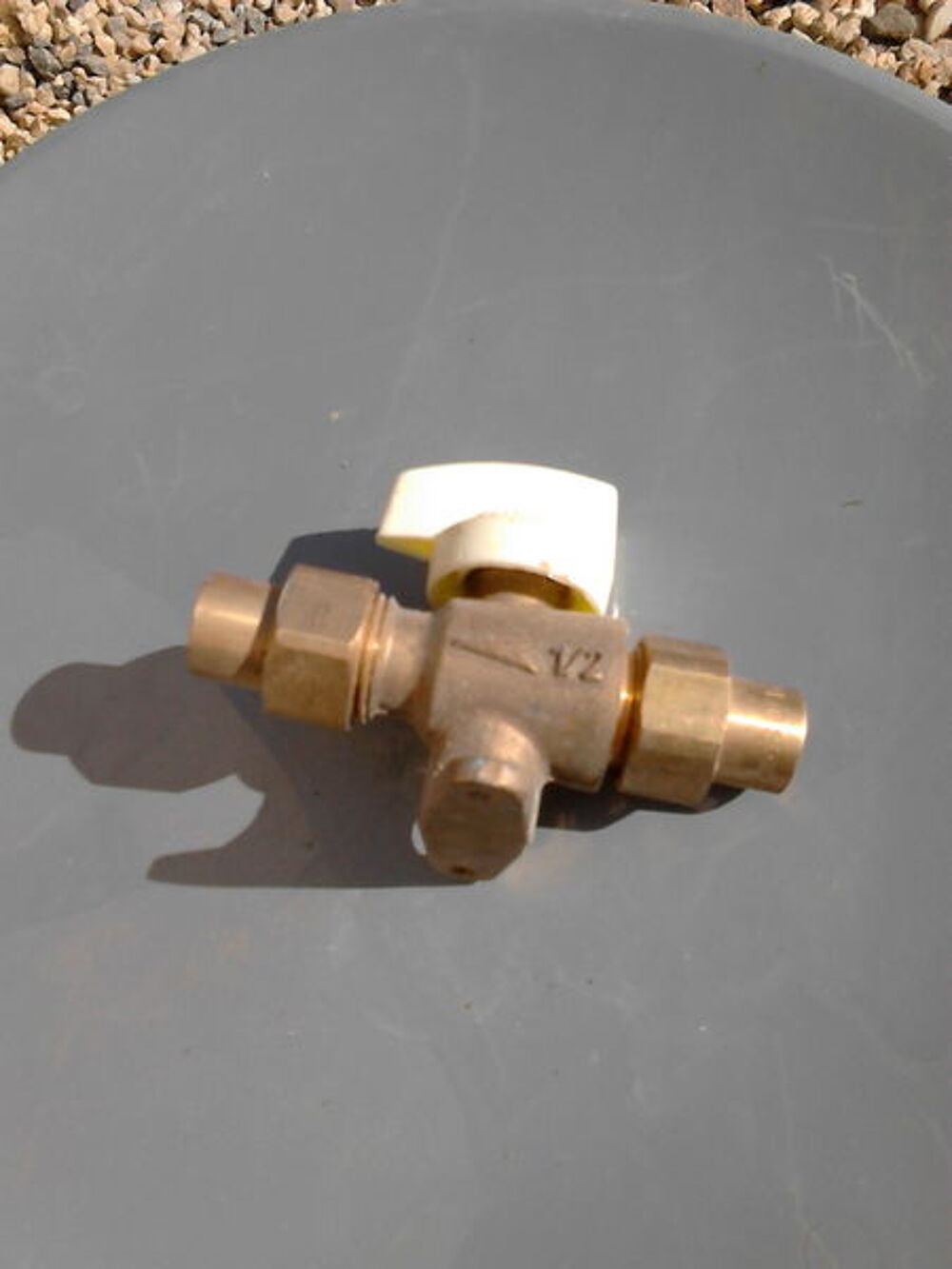 robinet de gaz naturel ROAI + 2 raccords 2 pi&egrave;ce &agrave; souder Bricolage