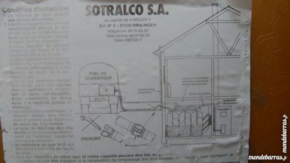 cuve &agrave; mazout Bricolage