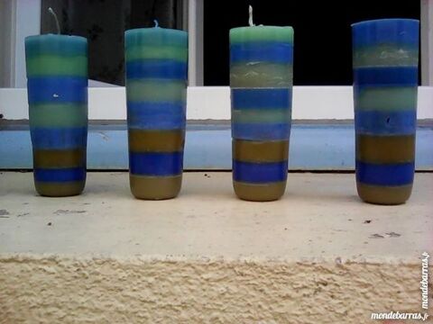 4 bougies cylindriques faites «maison», 10 Noailhac (81)