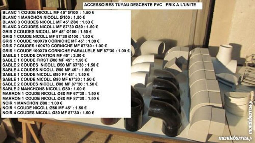 Accessoires tuyau descente PVC Bricolage