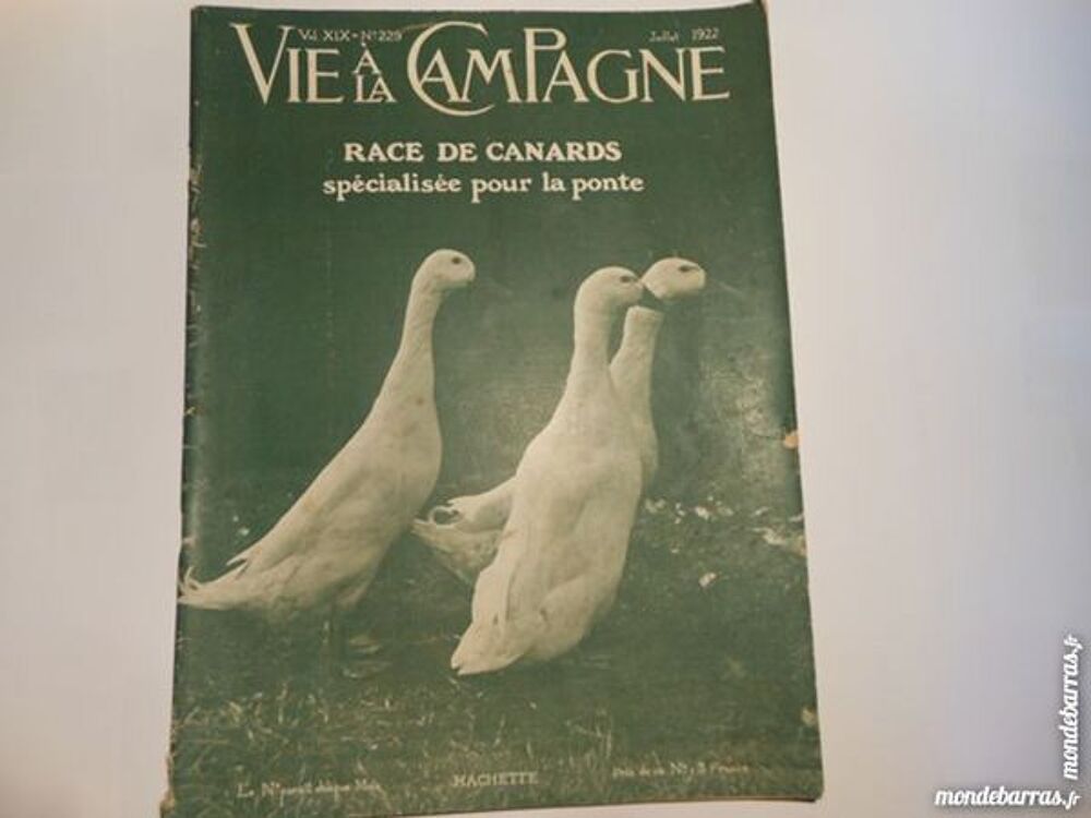 vie &agrave; la campagne N&deg;229 juillet 1922 Livres et BD