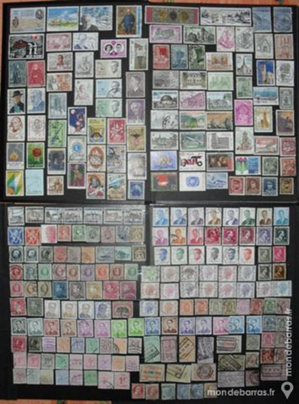 Lot de 261 timbres oblit&eacute;r&eacute;s de BELGIQUE. 