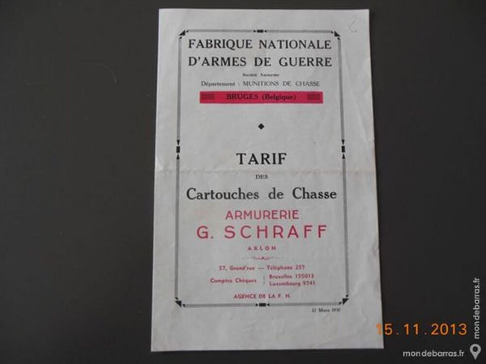 munition de chasse de 1937 