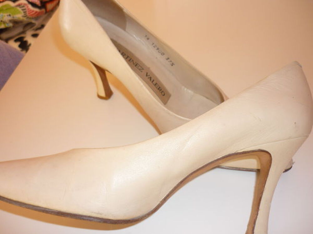 scarpin biege en cuir Chaussures