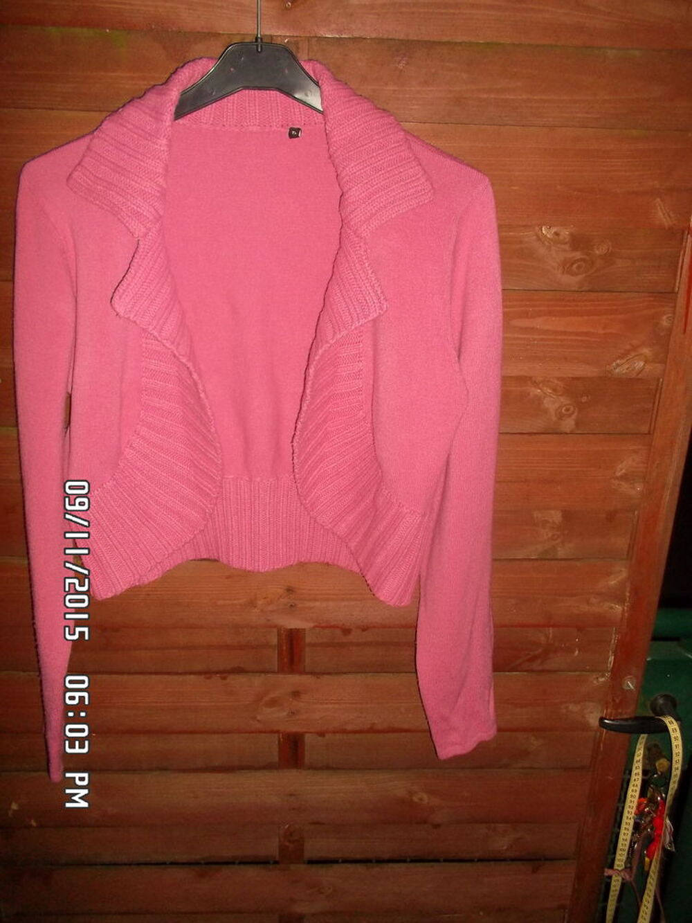 GILET BOLERO ROSE T.3*JUSTE 3E*KIKI60230 Vêtements