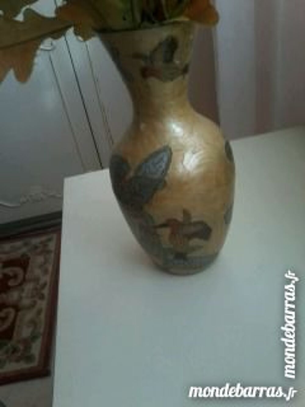 VASE POT de fleurs AVEC MOTIFS + FLEURS Décoration