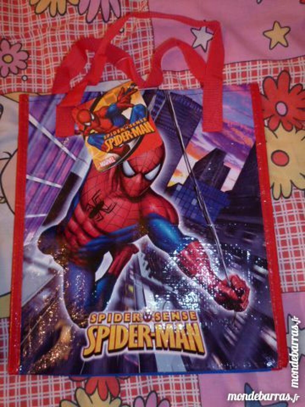 sac shopping spiderman anniversaire gar&ccedil;on enfant Maroquinerie