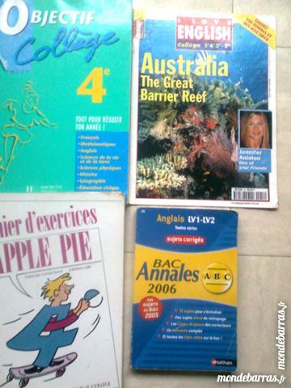 8 livres scolaires et magazines -zoe Livres et BD