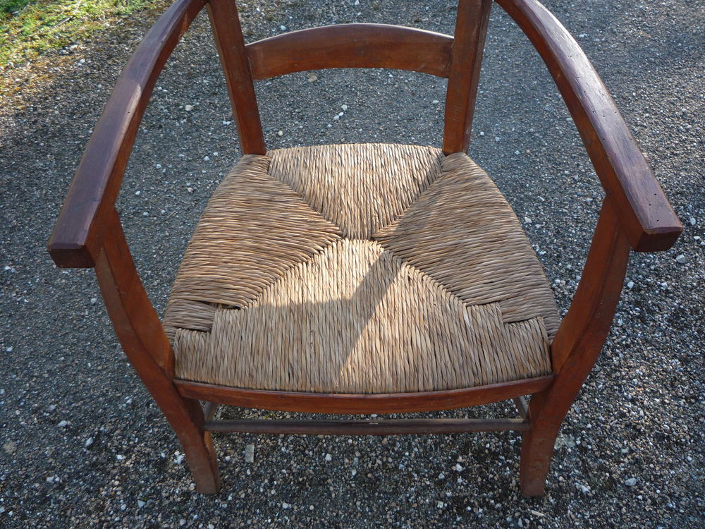 Fauteuil paill&eacute; ancien Meubles