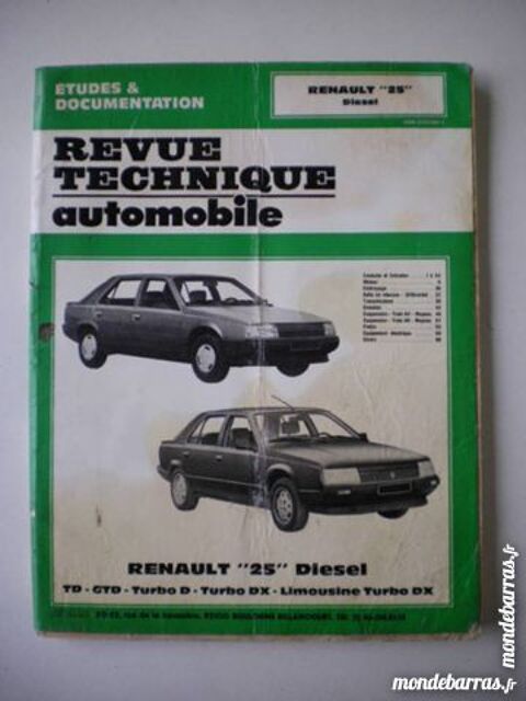 RTA - Revue technique RENAULT 25 Diesel 5 Neuilly-Plaisance (93)