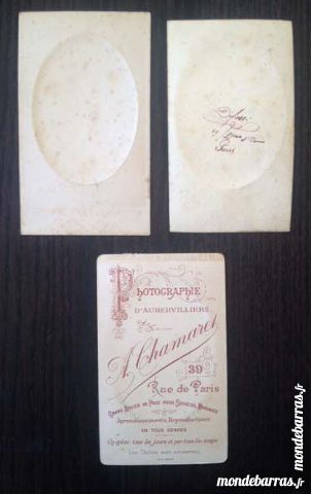 3 CDV portraits de gar&ccedil;onnets 