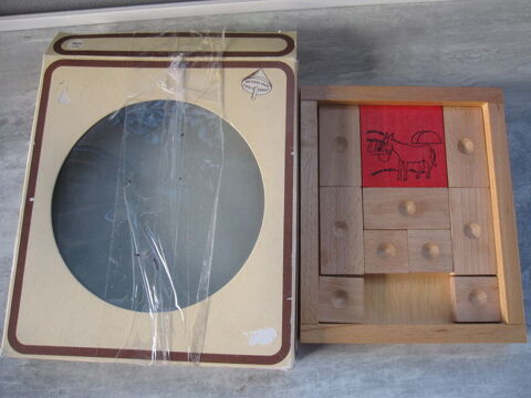 Jeu de taquin en bois l'ne rouge 8 Saint-Jean-Pla-de-Corts (66)