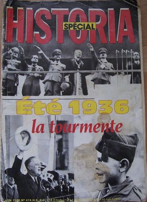 Revue Historia H.S. n474 : Et 1936 : la tourmente 1 Balma (31)